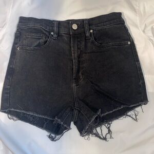 Black PacSun Stretch Vintage Skinny Denim Shorts